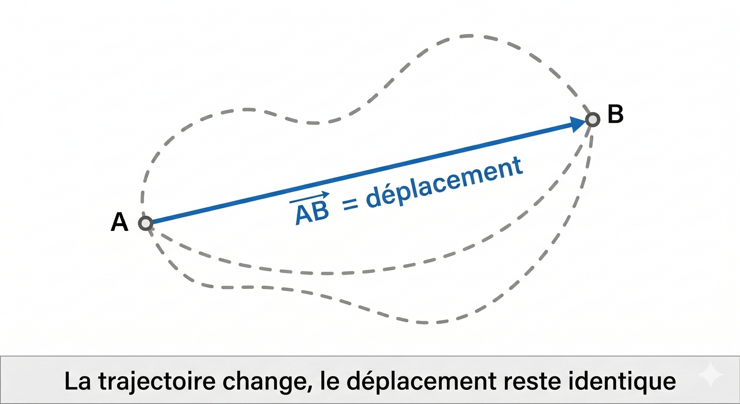 Trajectoire vs déplacement